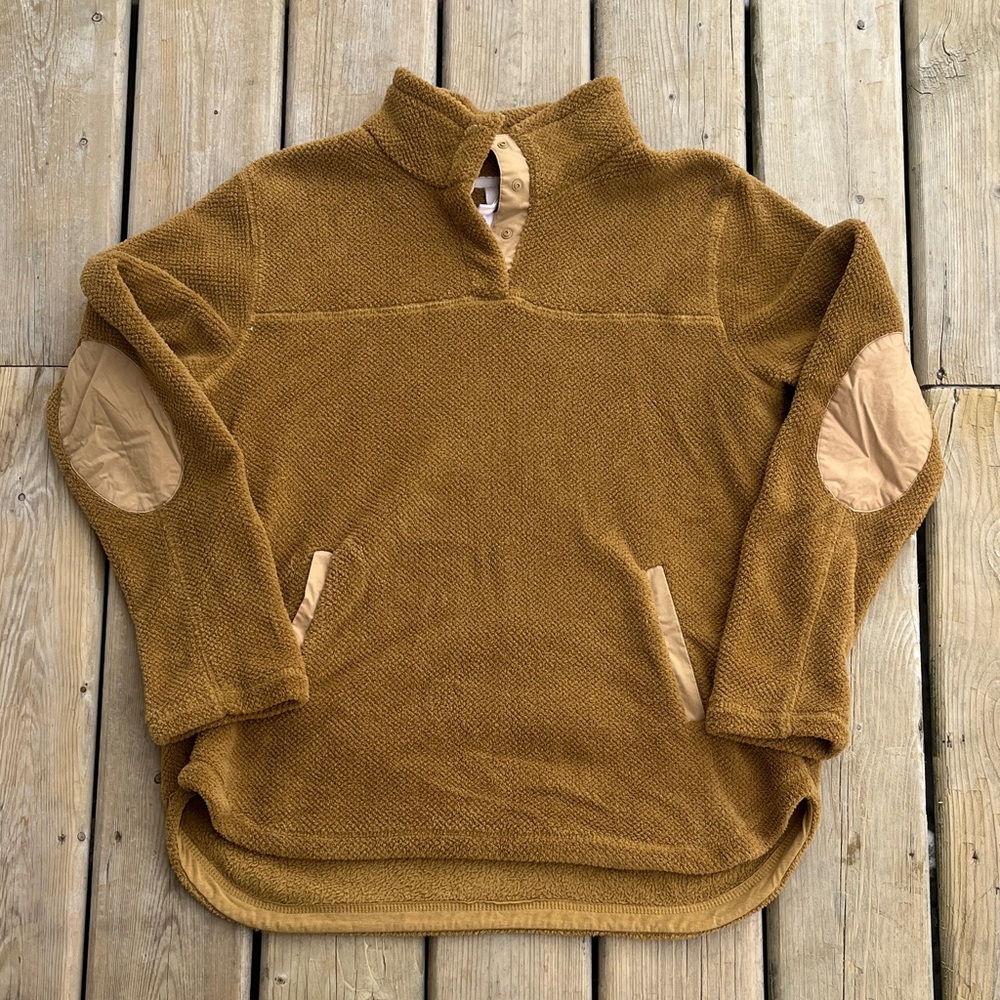Thread & Supply Pullover with Elbow Patches and Pockets Size Large